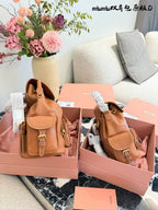 Minimalist Brown Leather Backpack | Small & Large Sizes 🤎