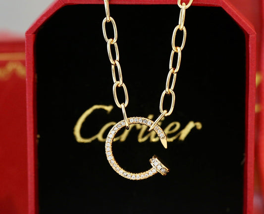 Nail Rhinestone Necklace