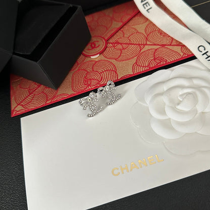 Nouvelles boucles d'oreilles nœud papillon en cristal