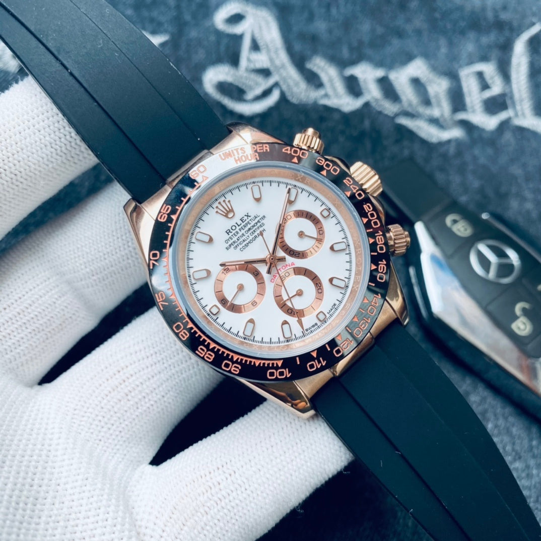 Premium Stainless Steel Mechanical Chronograph Watch 5 Color Options Classic Sport Luxury Style