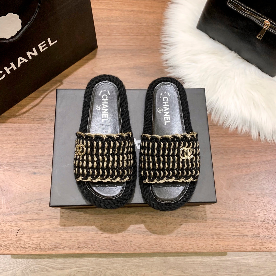 Zapatillas Planas Tejidas de Moda