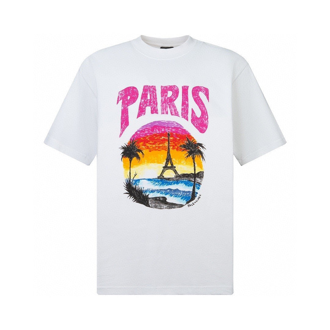 T-shirt imprimé paysage de Paris