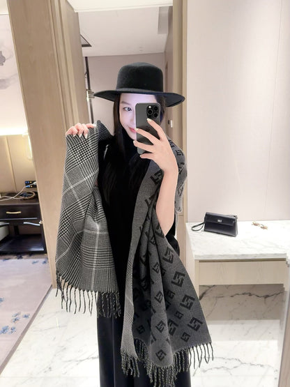 ✨ 2026 New Double-Sided Cashmere Scarf – Two Patterns, Two Styles 💥