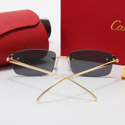 Lunettes de soleil polarisées sans monture léopard, 4 couleurs, style mode