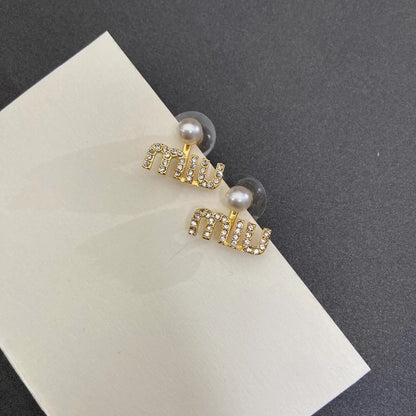 Pendientes de lujo con diamantes de imitación
