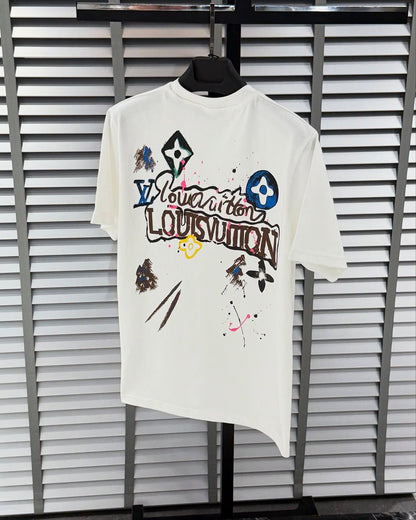 Nouveau t-shirt imprimé éclaboussures d'encre