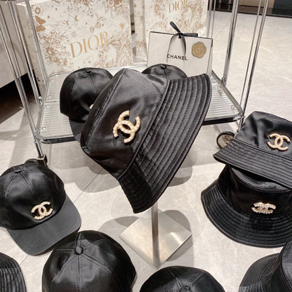 Sombrero de Cubo Cómodo con Logotipo de Perla