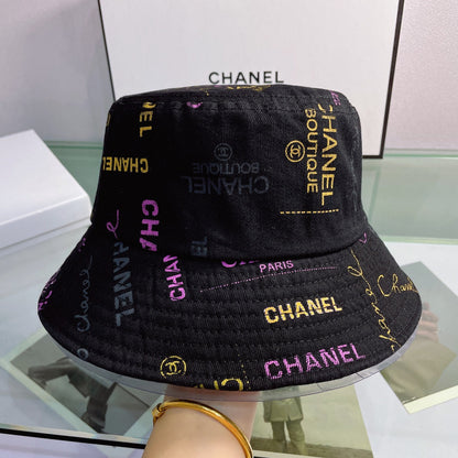 Sombrero tipo pescador con estampado de letras a la moda