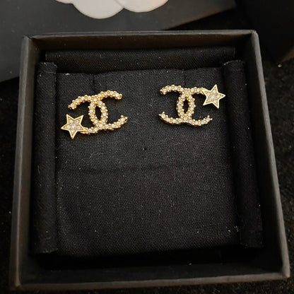 Pendientes de estrella de circonita brillante