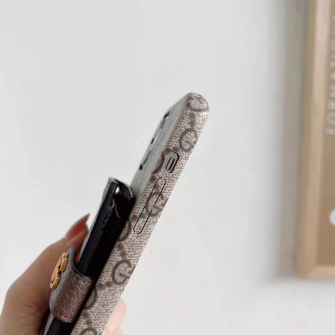 étui portefeuille en cuir multicouche