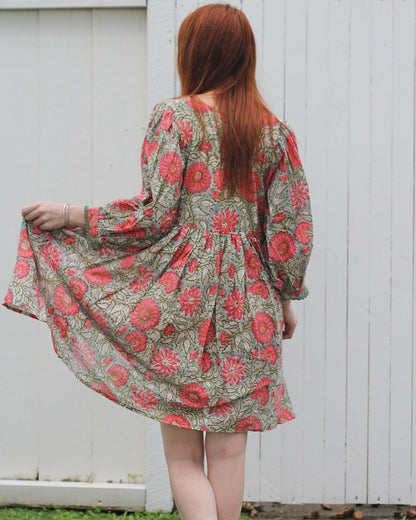Robe courte Hawa motif Flora