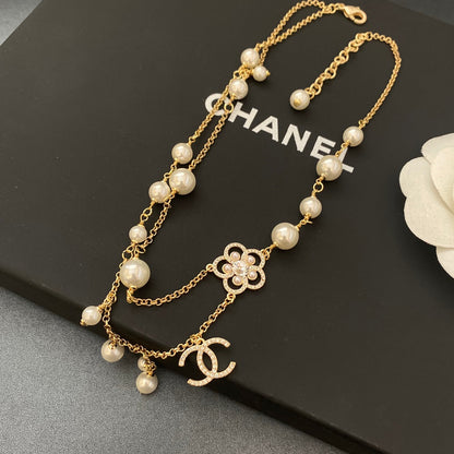 Collier double couche Camellia Pearl