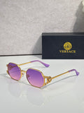 Retro Octagonal Metal Frame Sunglasses - VE7223