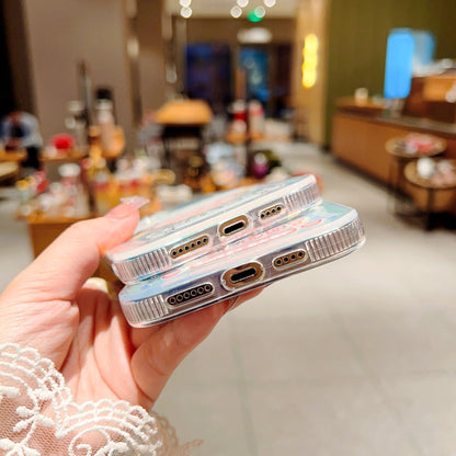 Funda de dibujos animados con patrón de ondas láser