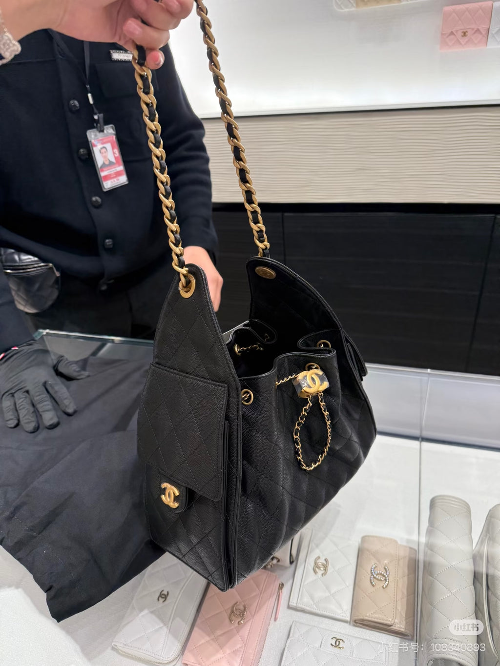 Black Quilted Leather Shoulder Bag 🖤