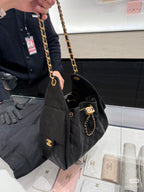 Black Quilted Leather Shoulder Bag 🖤