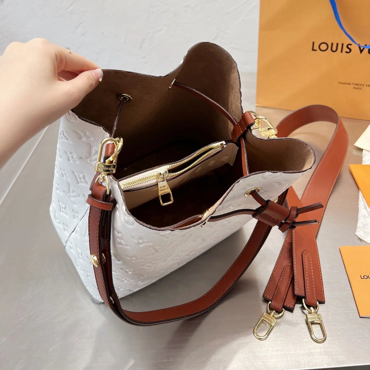 Monogram Beam Mouth Bucket Bag