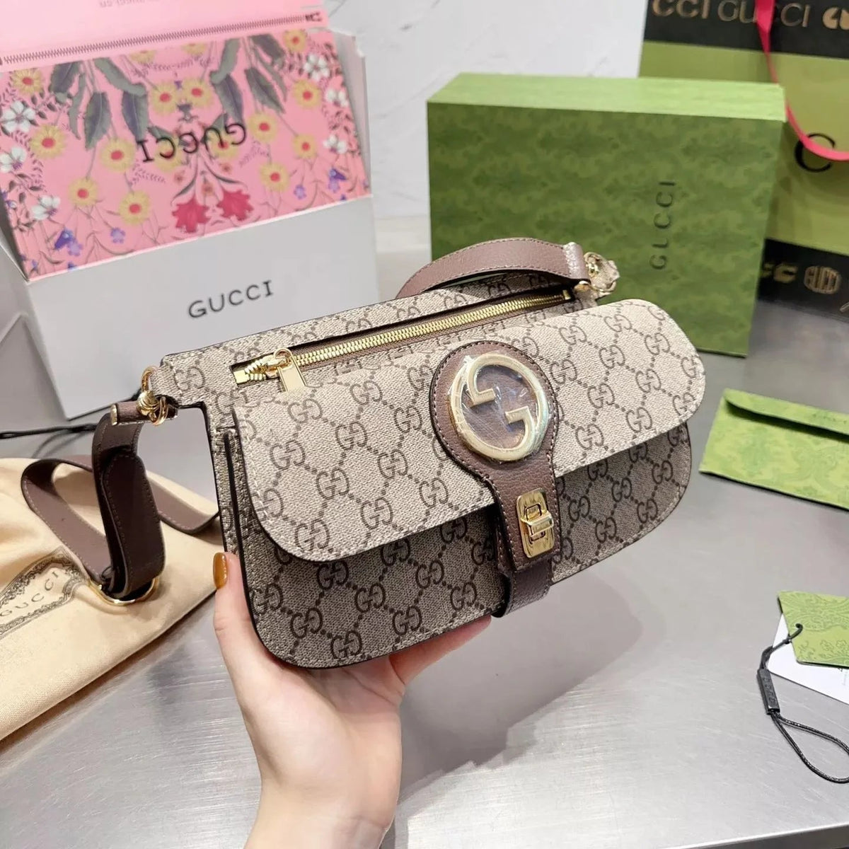 Blondie Monogram Belt Shoulder Bag