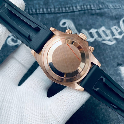 Premium Stainless Steel Mechanical Chronograph Watch 5 Color Options Classic Sport Luxury Style