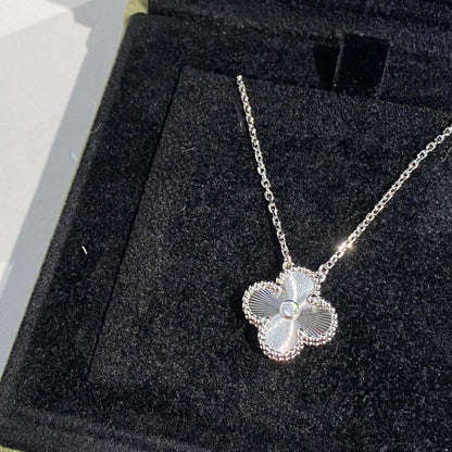 Guilloche Four-leaf Clover Necklace