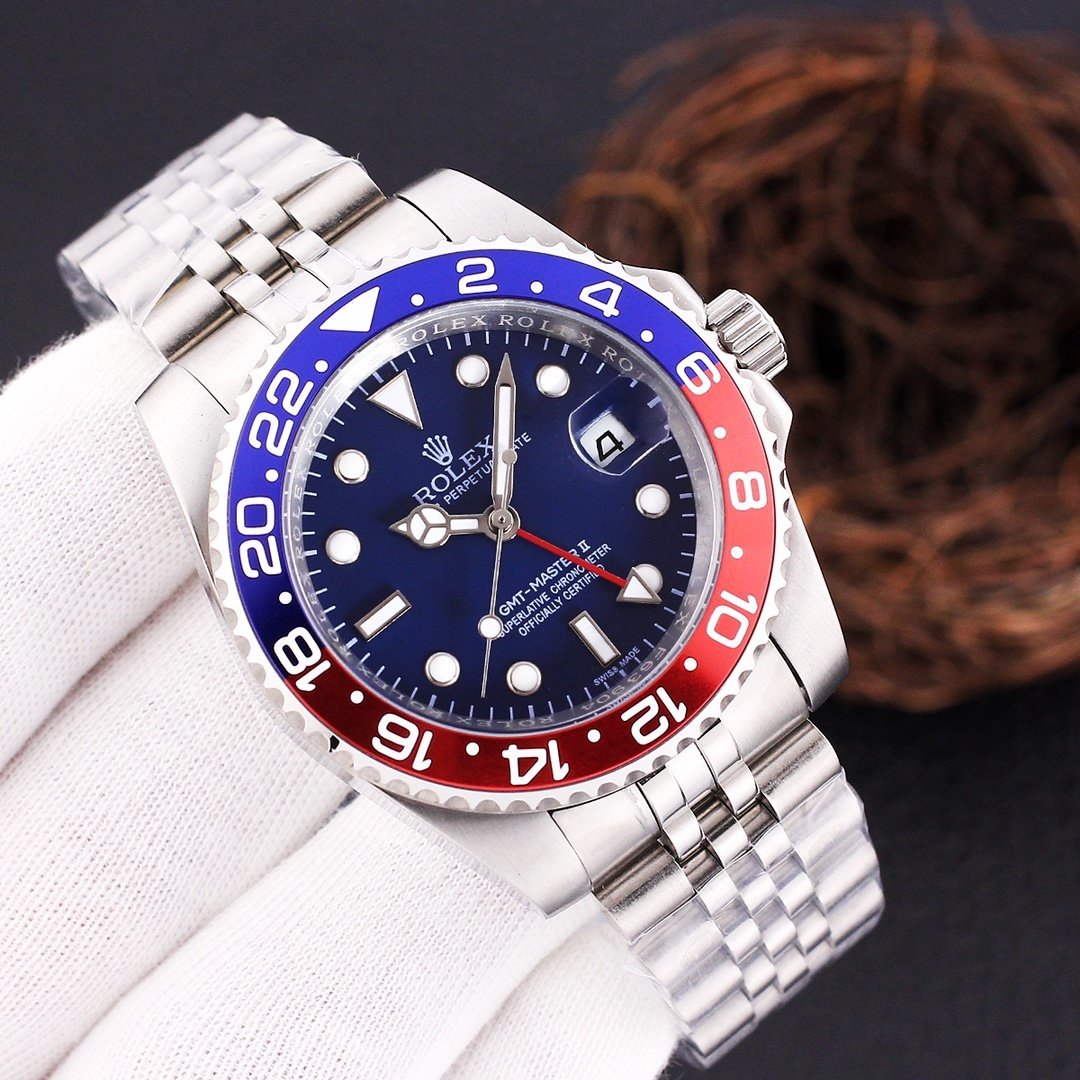 Premium Stainless Steel Mechanical GMT Watch 4 Color Options Classic Sport Luxury Style