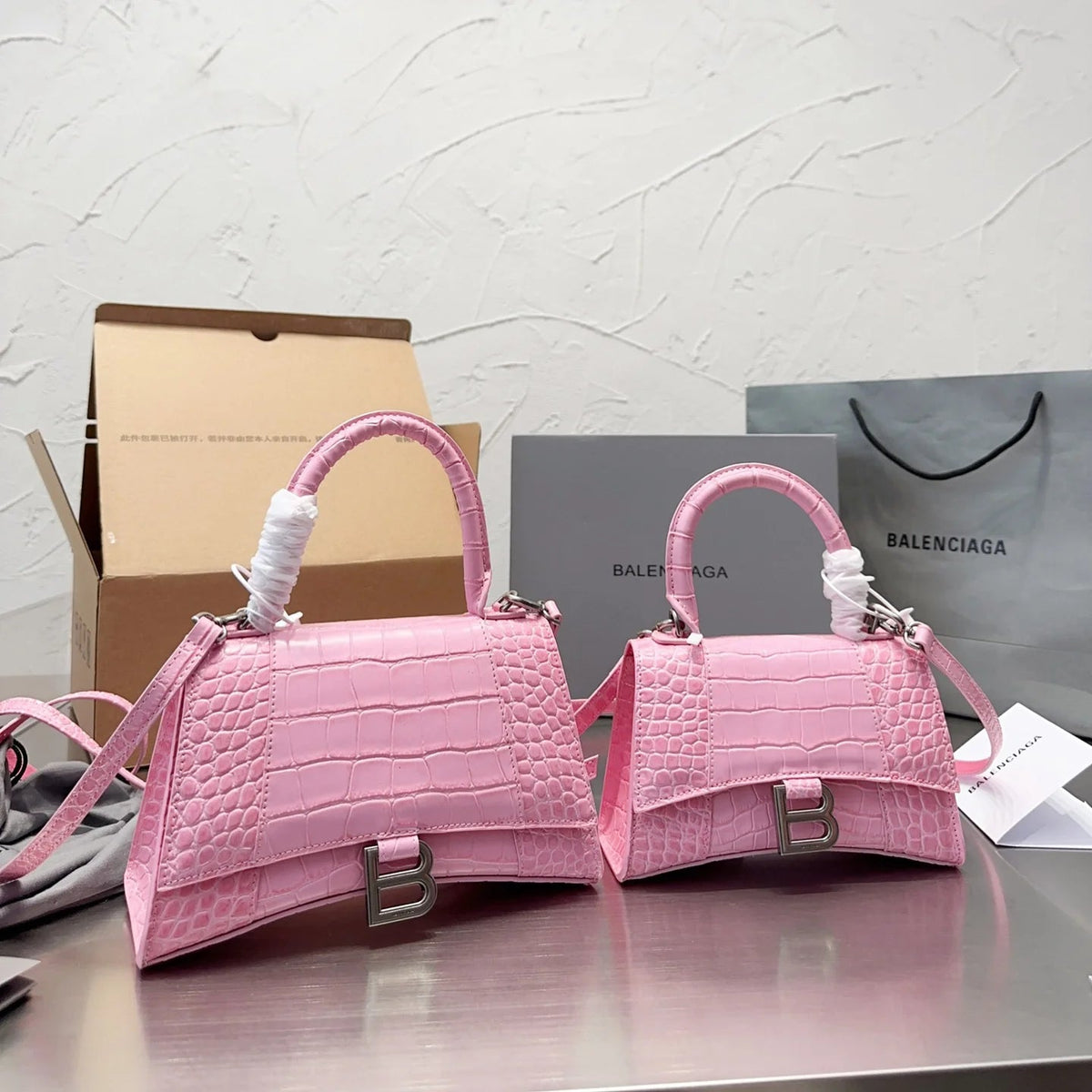 Crocodile Effect Tote Crossbody Bag