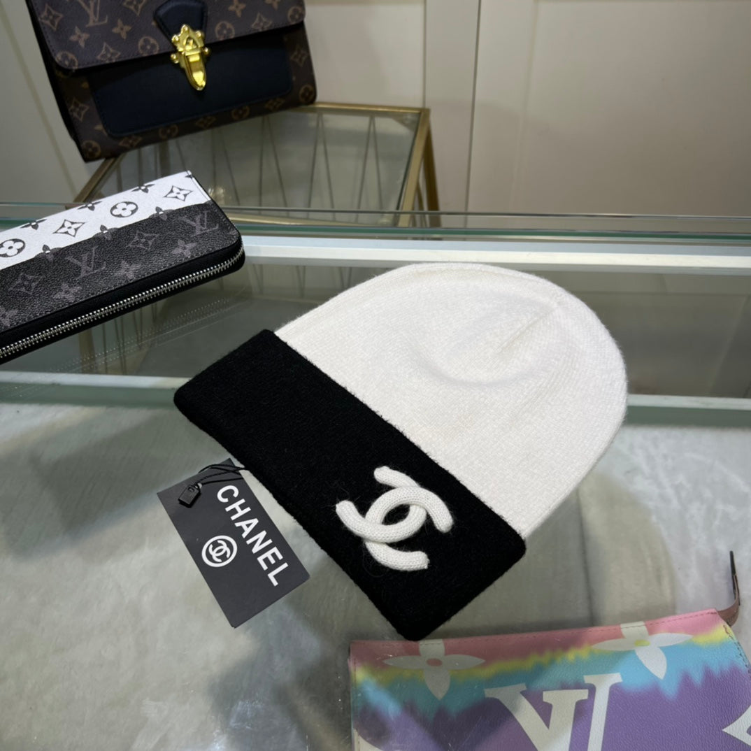 Gorro de lana de cachemira versátil para mujer