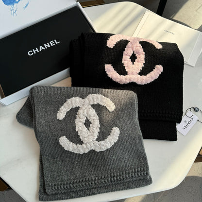Luxury 100% Cashmere Knit Scarf – Soft Elegant Color Palette, 32 × 170 cm