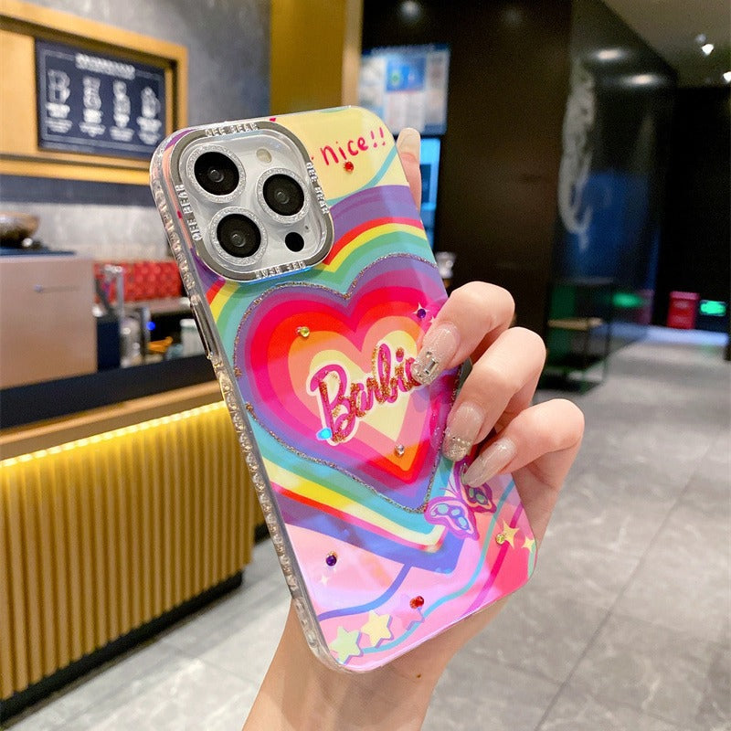 Funda de Corazones Coloridos de Dibujos Animados