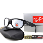 Retro Rectangular Wrap Frame Sunglasses - 2289