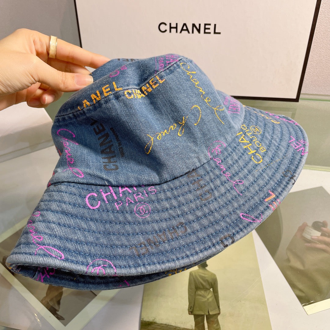 Sombrero tipo pescador con estampado de letras a la moda