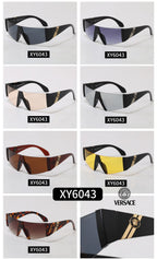 Rimless Shield Sunglasses 7 Style Options Vintage Medallion Design Y2K Fashion Luxury Look XY6043