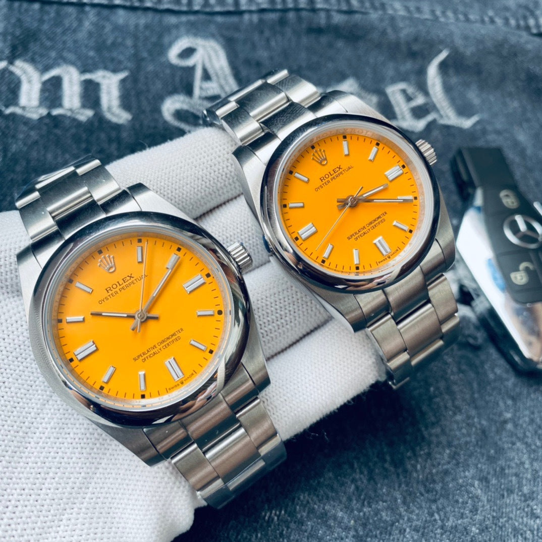 Men’s Stainless Steel Automatic Mechanical Watch – Colorful Dial Collection, Classic Luxury Style
