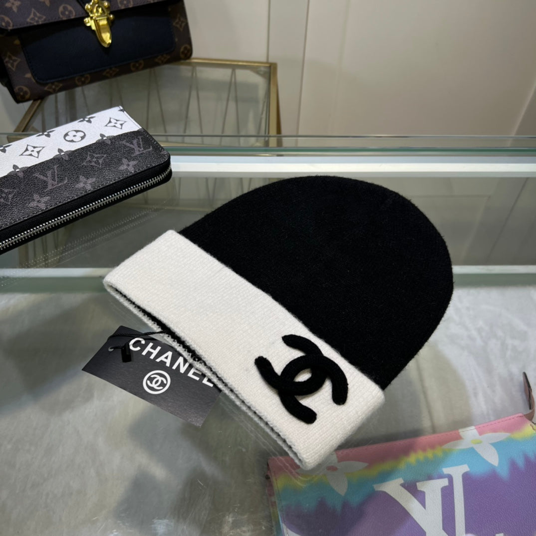 Gorro de lana de cachemira versátil para mujer