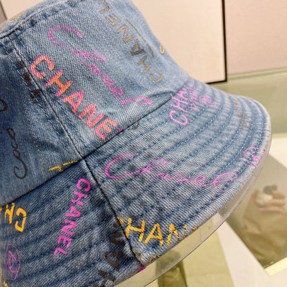 Sombrero tipo pescador con estampado de letras a la moda