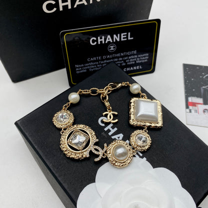 Bracelet réglable Noble Diamond Pearl