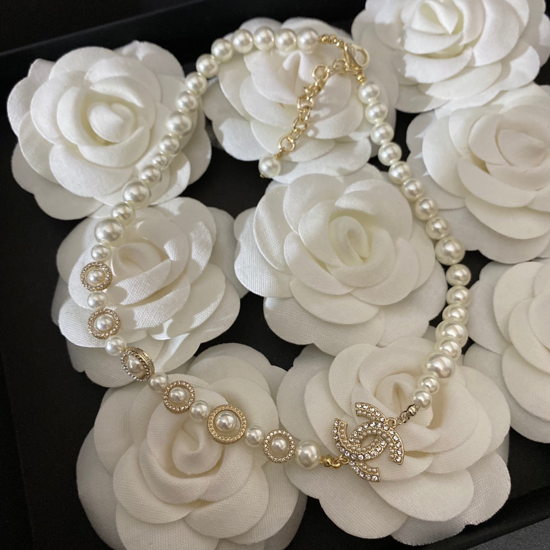 Pendentif Diamant Tendance Collier de Perles