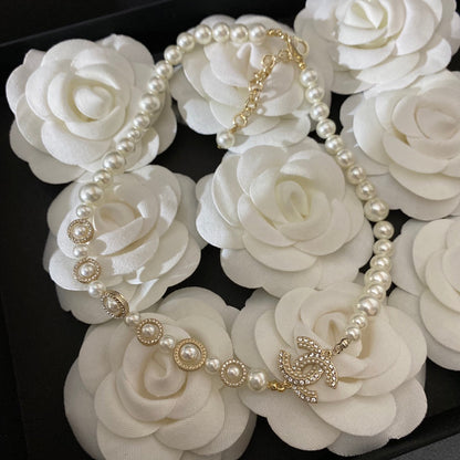 Pendentif Diamant Tendance Collier de Perles