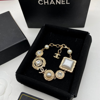 Bracelet réglable Noble Diamond Pearl