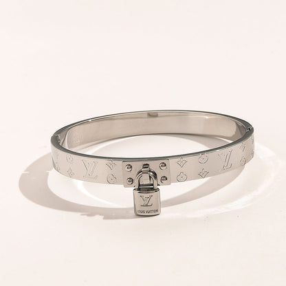 Lock Pendant Monogram Bracelet