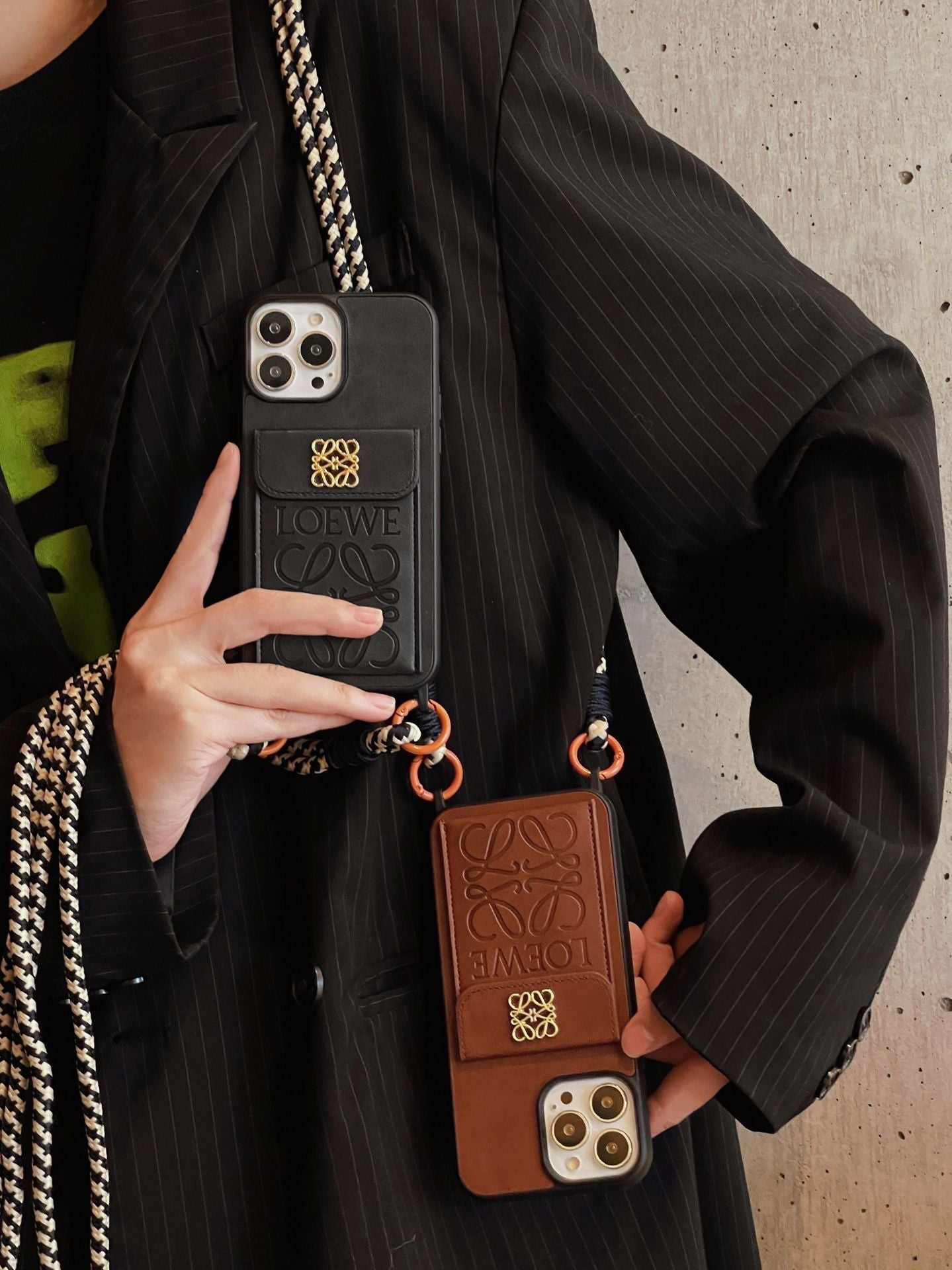 Estuche monedero de cuero multifuncional