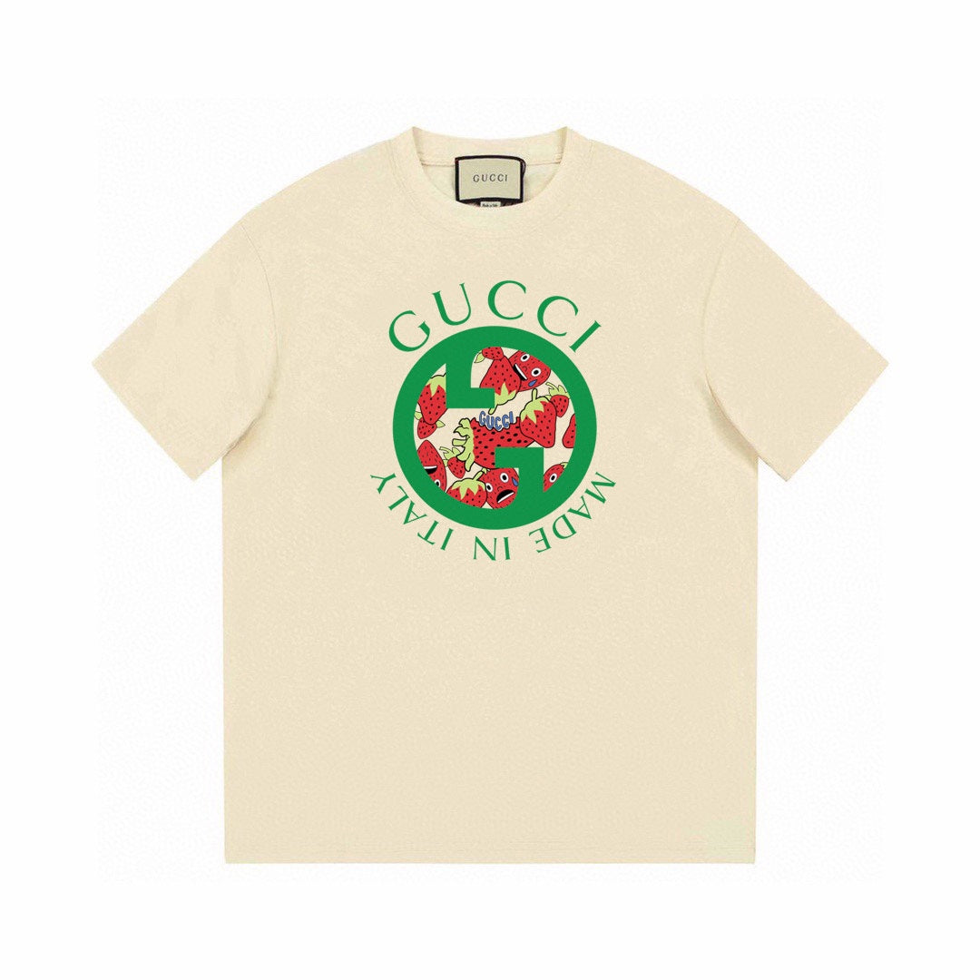 T-shirt rond imprimé Fabriqué en Italie