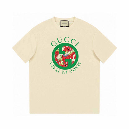 T-shirt rond imprimé Fabriqué en Italie