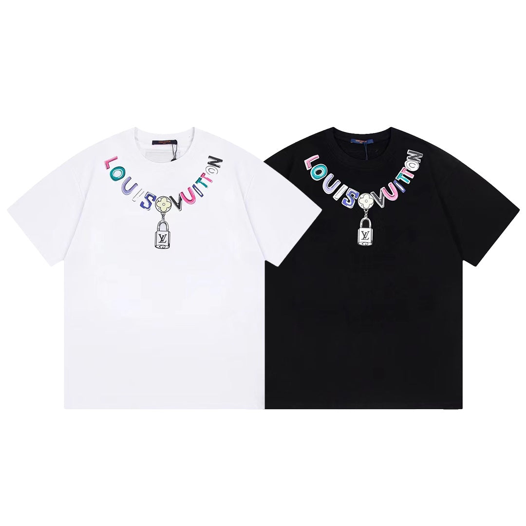 T-shirt imprimé lettres colorées
