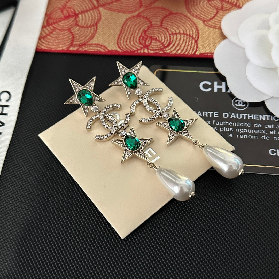 Boucles d'oreilles élégantes en pierres précieuses de première qualité