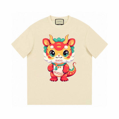 T-shirt imprimé tête de dragon de dessin animé