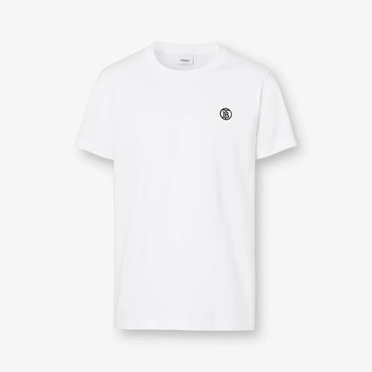 T-shirt en coton à motif de monogramme
