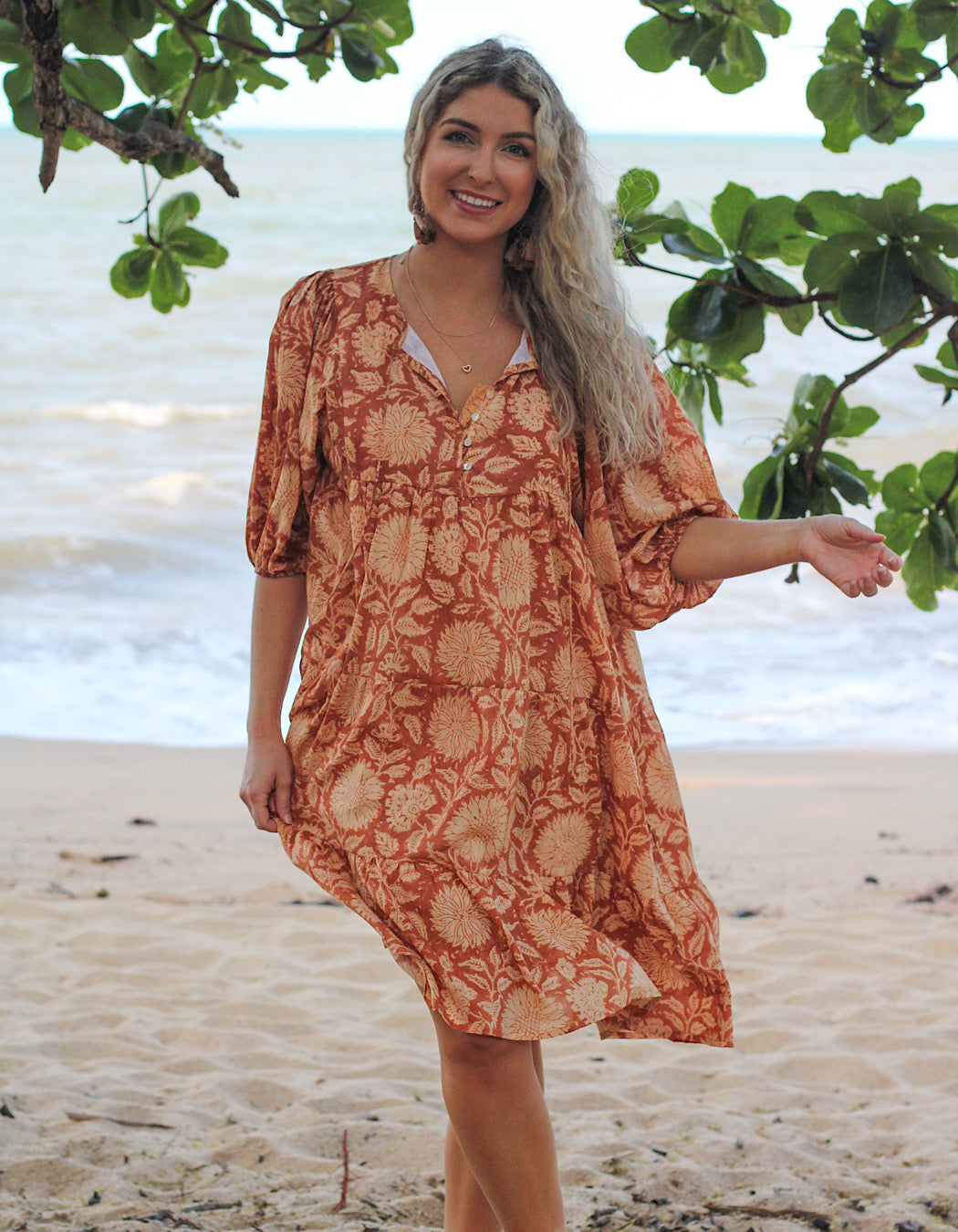 Robe courte Neera Masala - Doublée