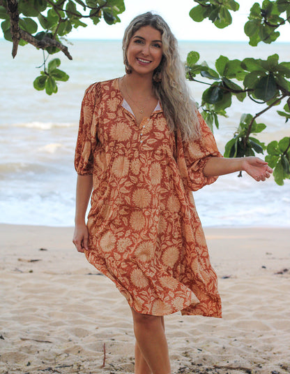 Robe courte Neera Masala - Doublée