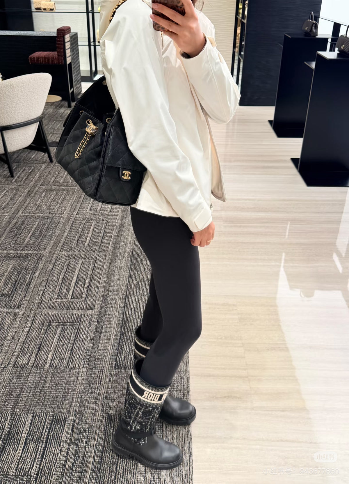 Black Quilted Leather Shoulder Bag 🖤